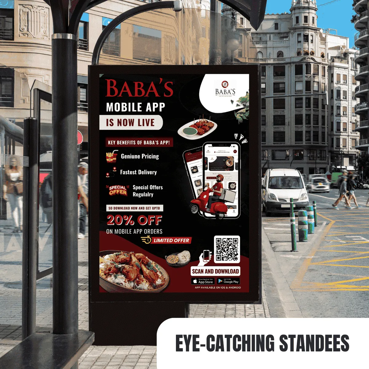 Qmanja restaurant marketing material